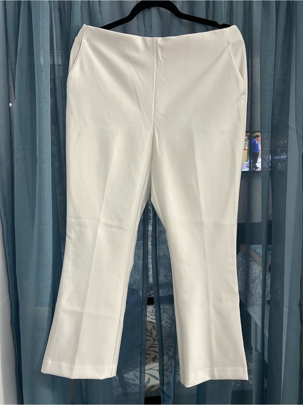 Rachel Zoe White High-Rise Stretch Pants